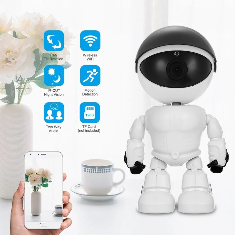STARTECHOFFICE - Cámara de Vigilancia Inteligente Robot Detección de Movimiento.