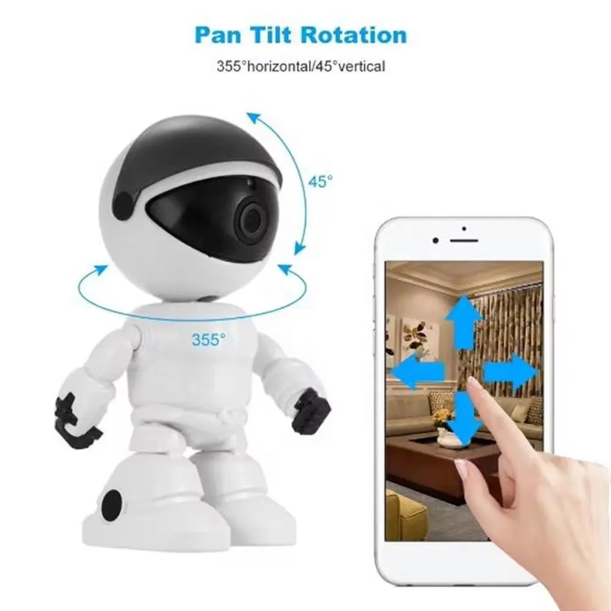 STARTECHOFFICE - Cámara de Vigilancia Inteligente Robot Detección de Movimiento.