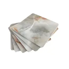 GENERICO - Set De 6 Posavasos Diseño Mármol Pack 6 Posavasos Cuadrado