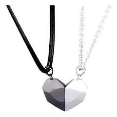 GENERICO - Collar De Pareja Magnético Regalo corazon Novios