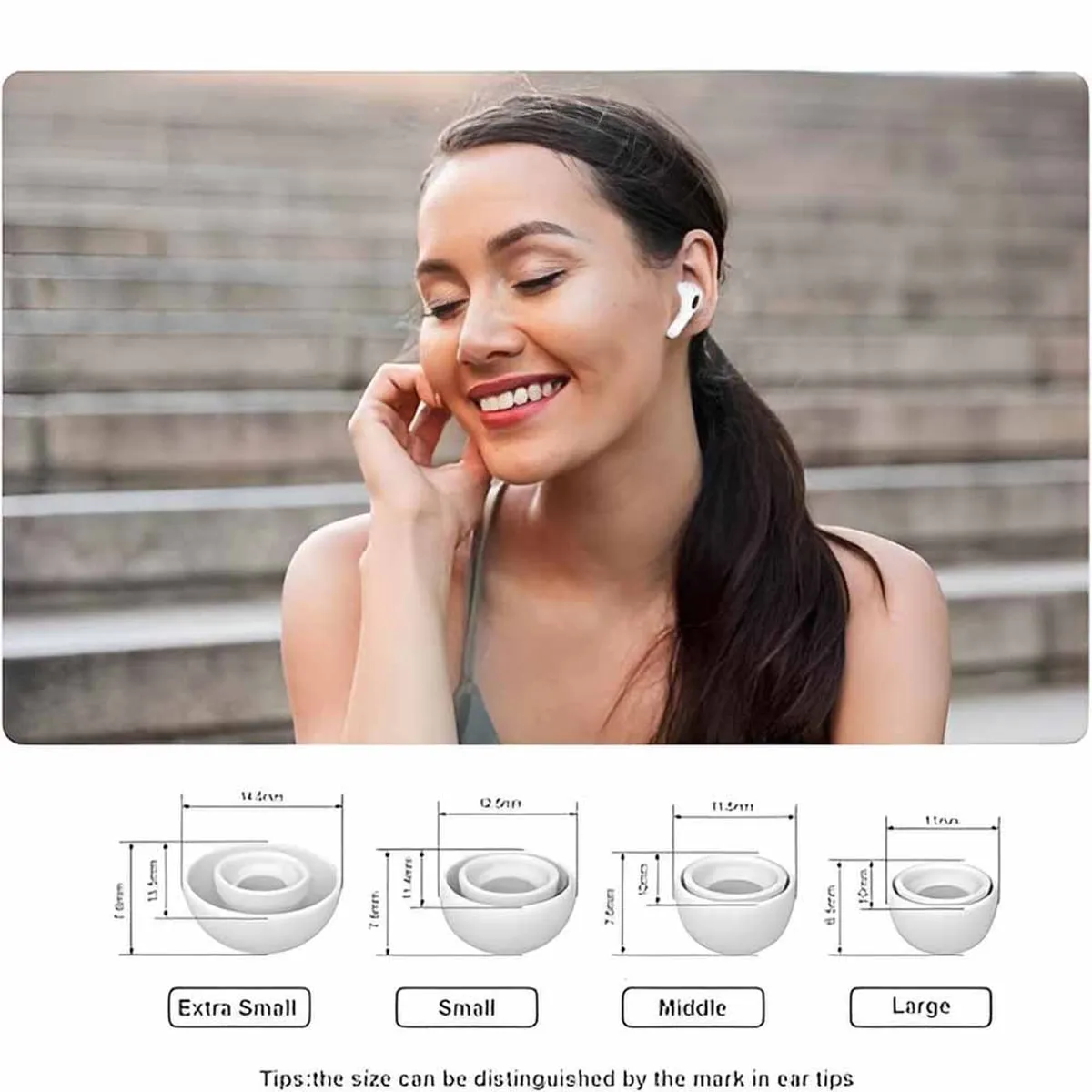 EON - 4 pares De Almohadilla Audífono Compatible Air Pods Pro