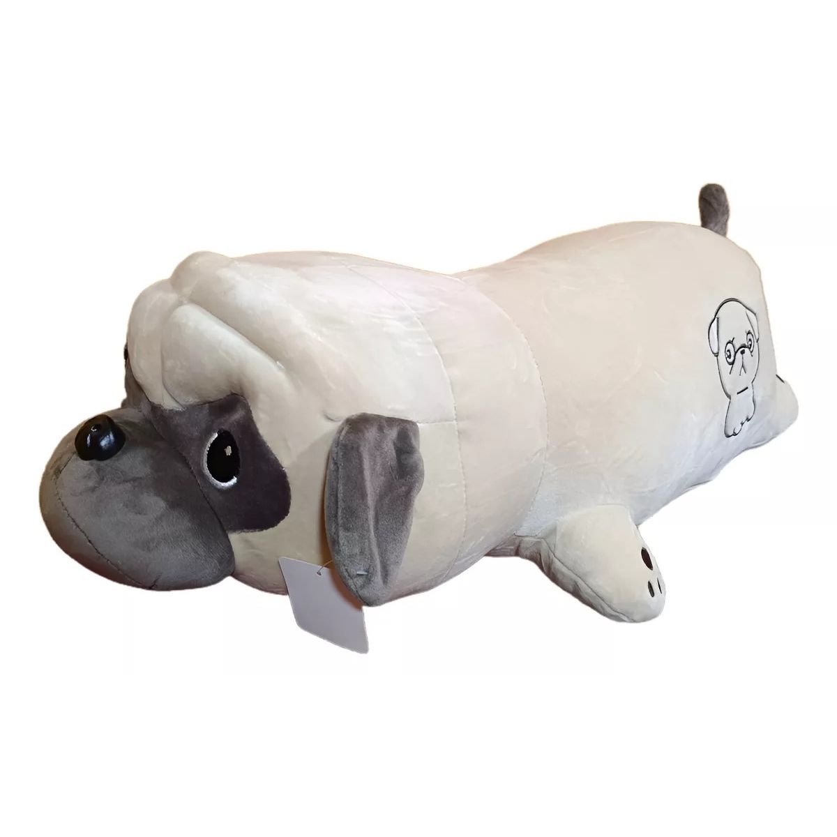 GENERICO - Perro pug almohada de peluche 60 cm. cojín gran calidad.