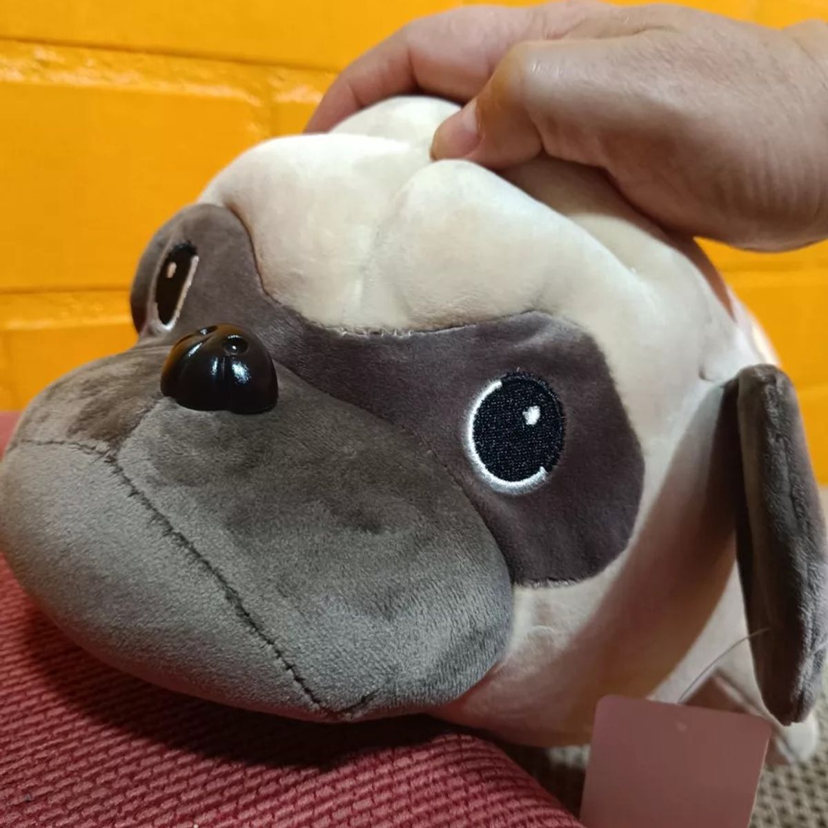 GENERICO - Perro pug almohada de peluche 60 cm. cojín gran calidad.