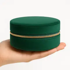 SILENE - Joyero organizador de viaje terciopelo verde