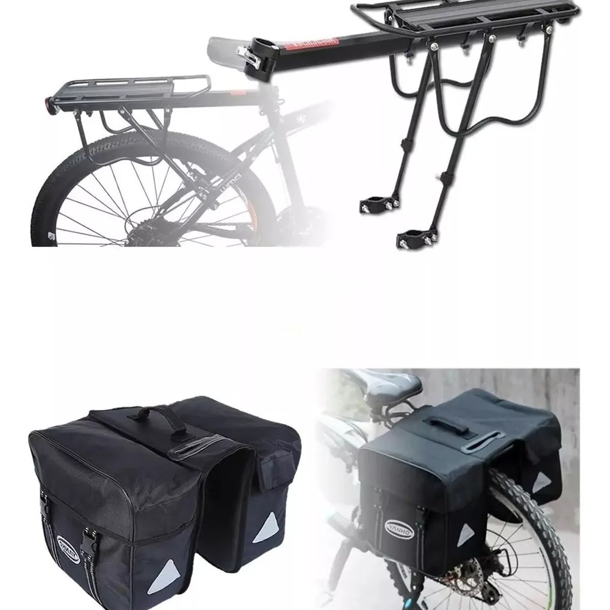 DEFENSOR FOREVER - Alforja, Bolsos Para La Parrilla De La Bicicleta, 20 Litros