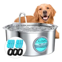 EVERSO - Bebedero Fuente De Agua Gatos Mascotas Automatico Acero 3L