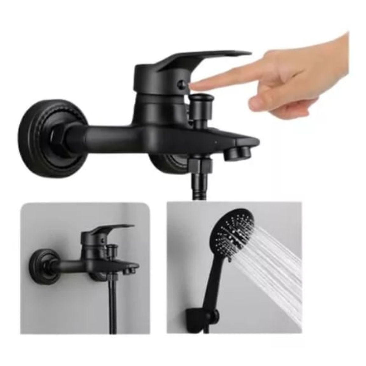 GENERICO - Llave Monomando de Baño para TinaDucha con Accesorios