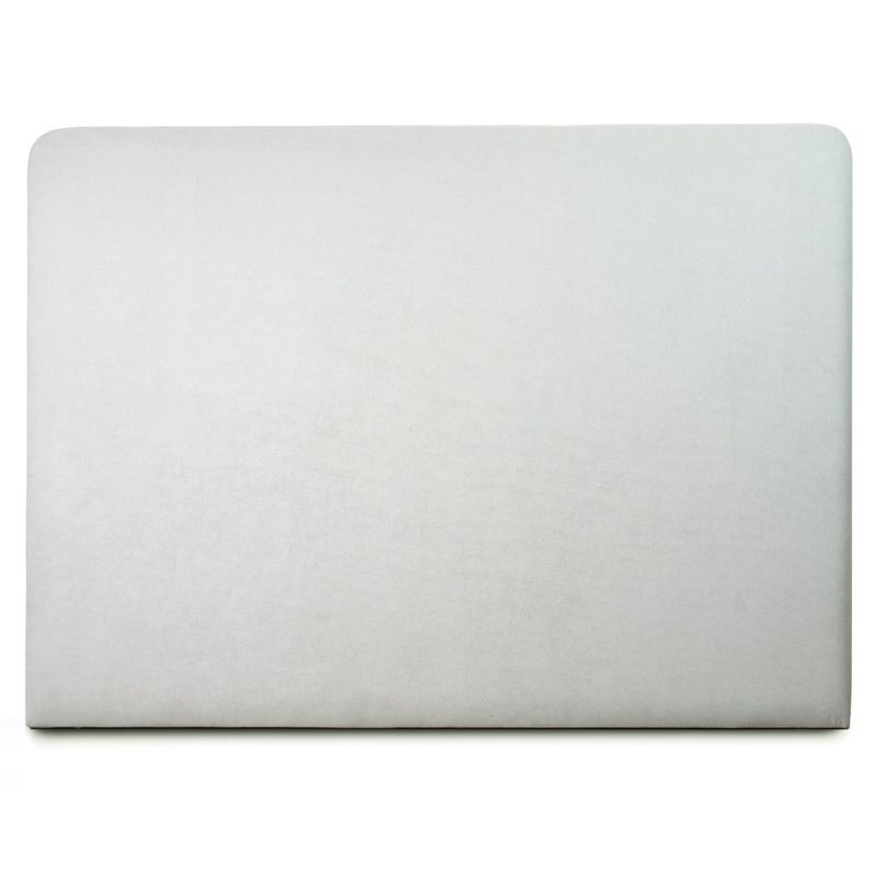 KABECEROS - RESPALDO CURVO - 1 PLAZA - VELVET COLOR GRIS CLARO