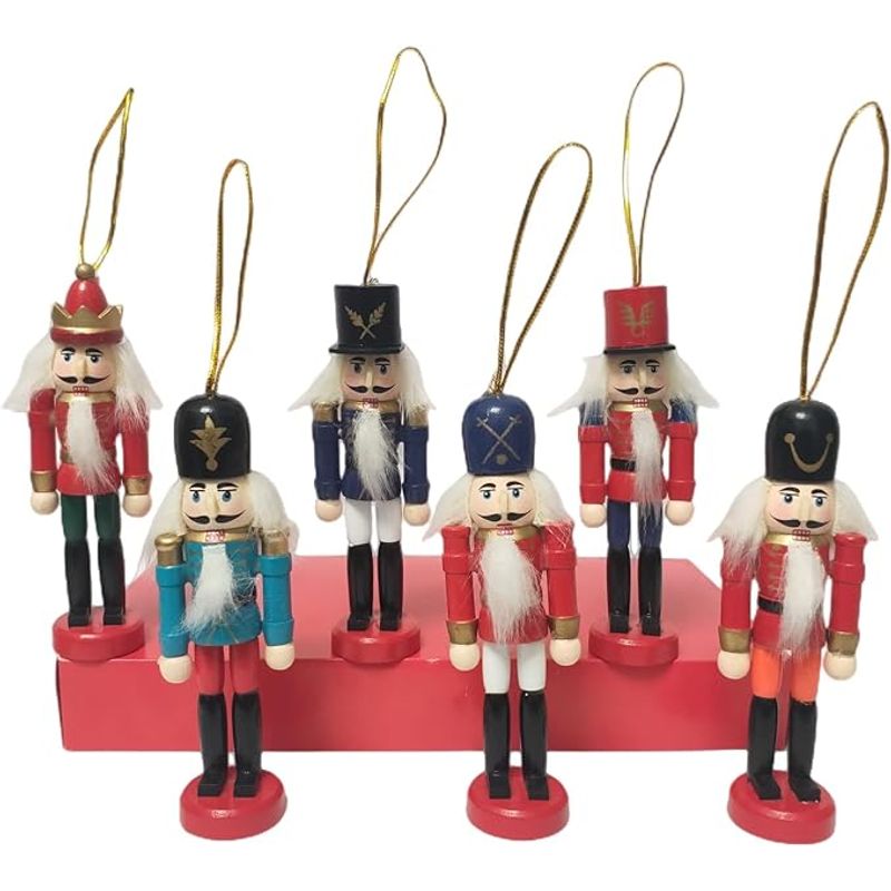 GENERICO - Soldado Cascanueces 12cm Pack 6 Colgante 37052