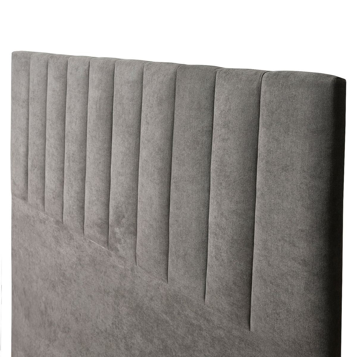 KABECEROS - RESPALDO TUBULAR - 1 PLAZA - VELVET COLOR GRIS