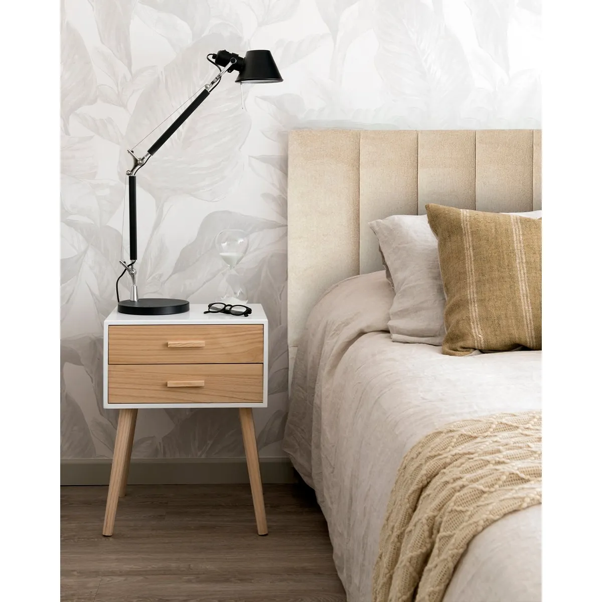 KABECEROS - RESPALDO TUBULAR - 1.5 PLAZAS - VELVET ARENA