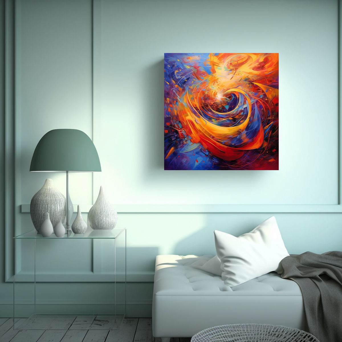 GENERICO - Lienzo Para Dibujo De Oficina Estilo Quantum 90x90 Cm