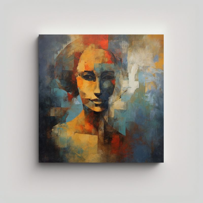 GENERICO - Cuadro Fotografía Abstracta De Una Mujer 80x80 Cm