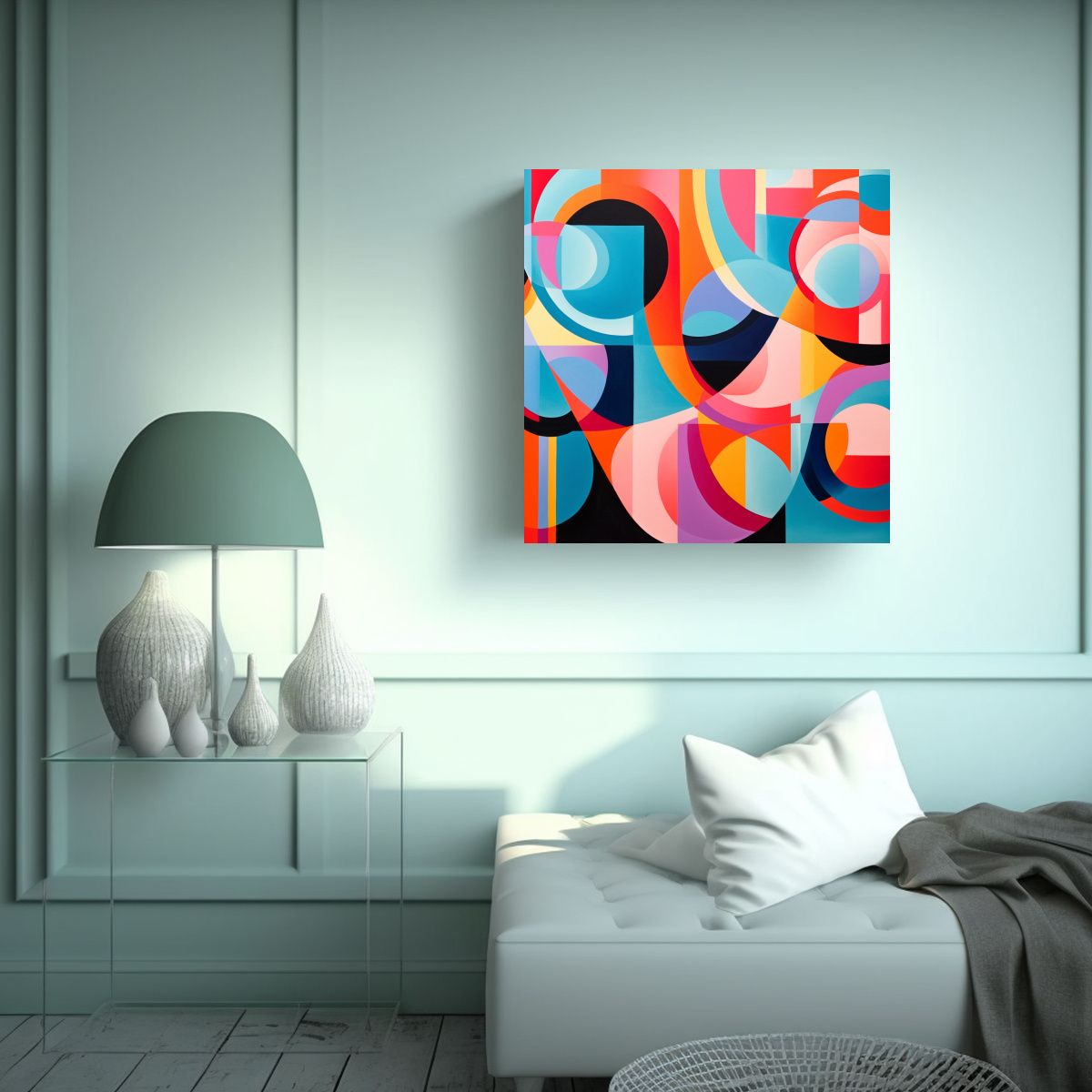 GENERICO - Pinturas Decorativas Geométricas De Vanguardia, 60x60 Cm
