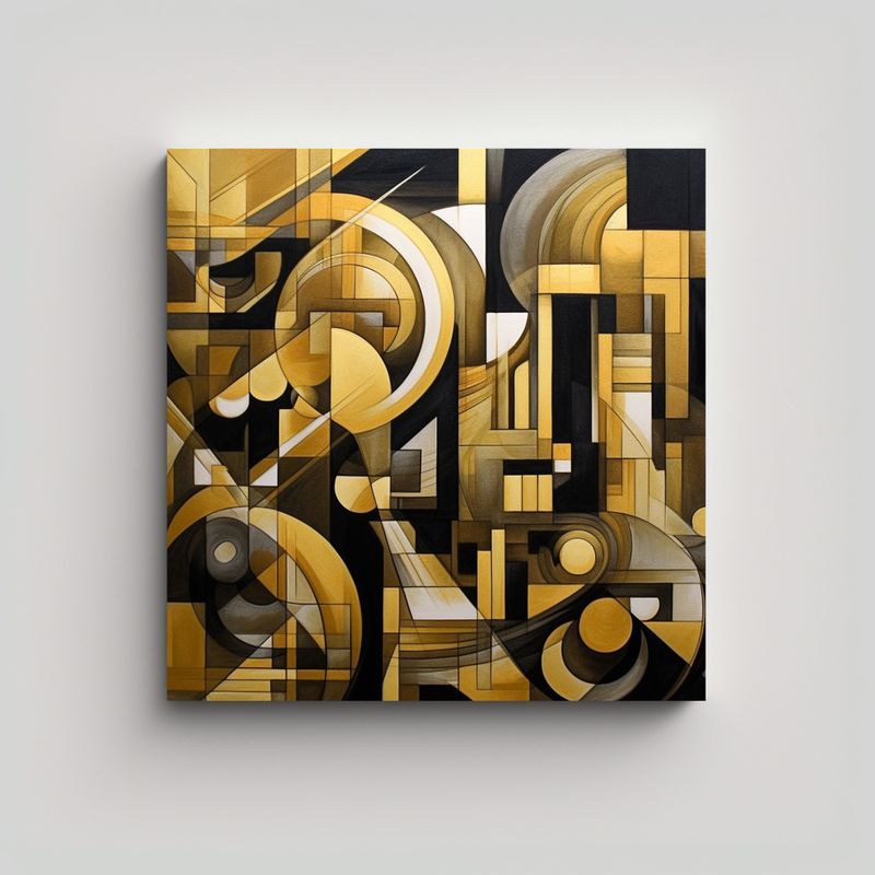 GENERICO - Cuadros Decorativos De Arte Abstracto Cubista En 80x80 Cm