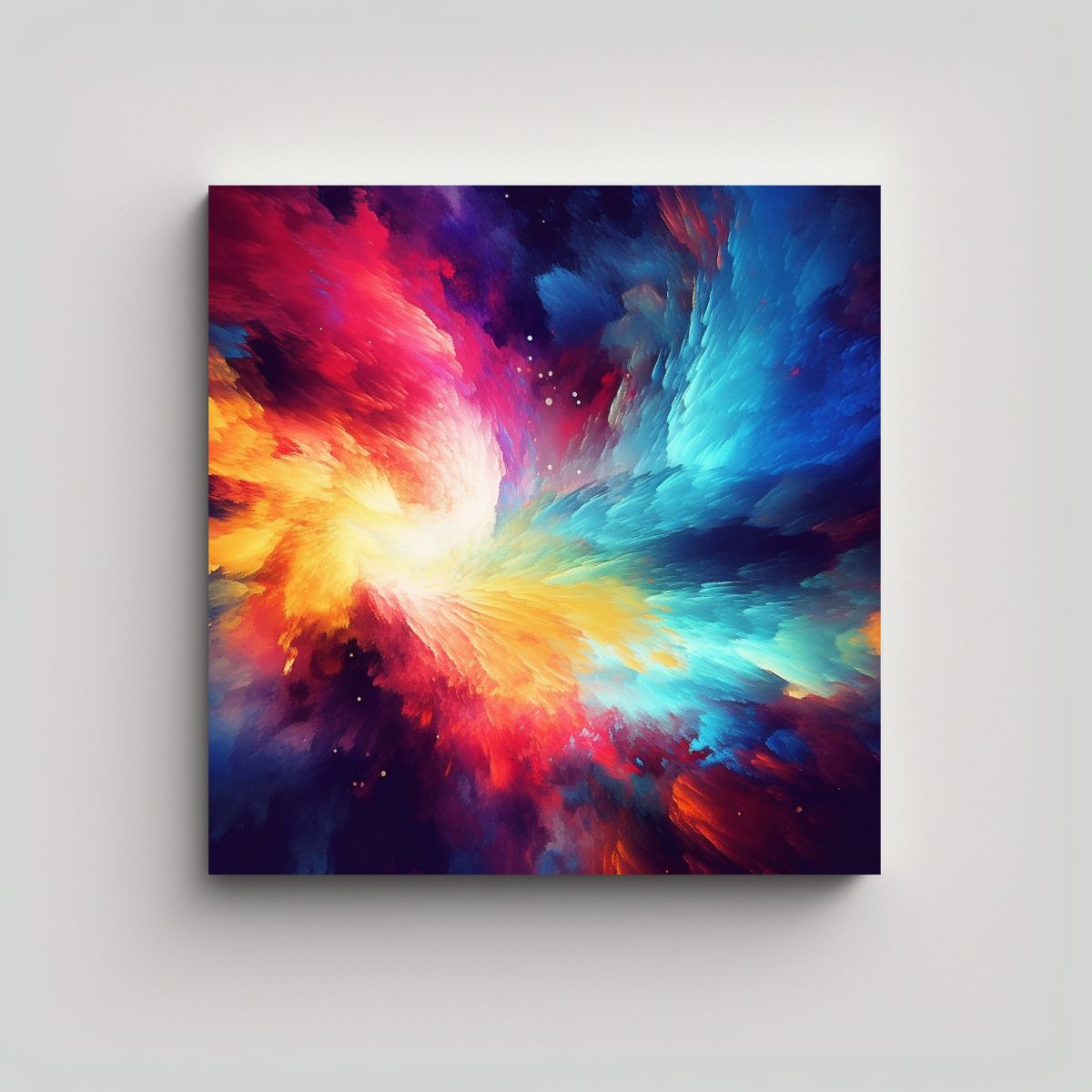 GENERICO - Cuadro Urbano Abstracto Con Colores Vibrantes Y 80x80 Cm