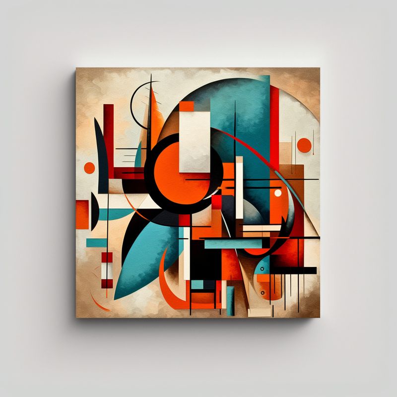 GENERICO - Pintura Abstracta Exposición Arte Abstracto Sin 90x90 Cm
