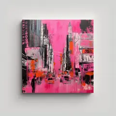 GENERICO - Lienzo Expresión Obra Maestra 40718 Ciudad 70x70 Cm