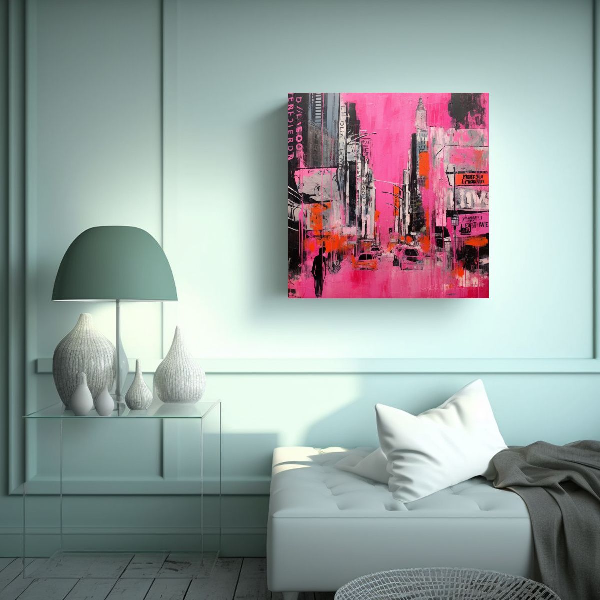 GENERICO - Lienzo Expresión Obra Maestra 40718 Ciudad 70x70 Cm
