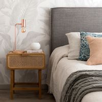 RESPALDO LAVABLE CON FUNDA FUELLE - KING - LINO TUCUMAN GRIS