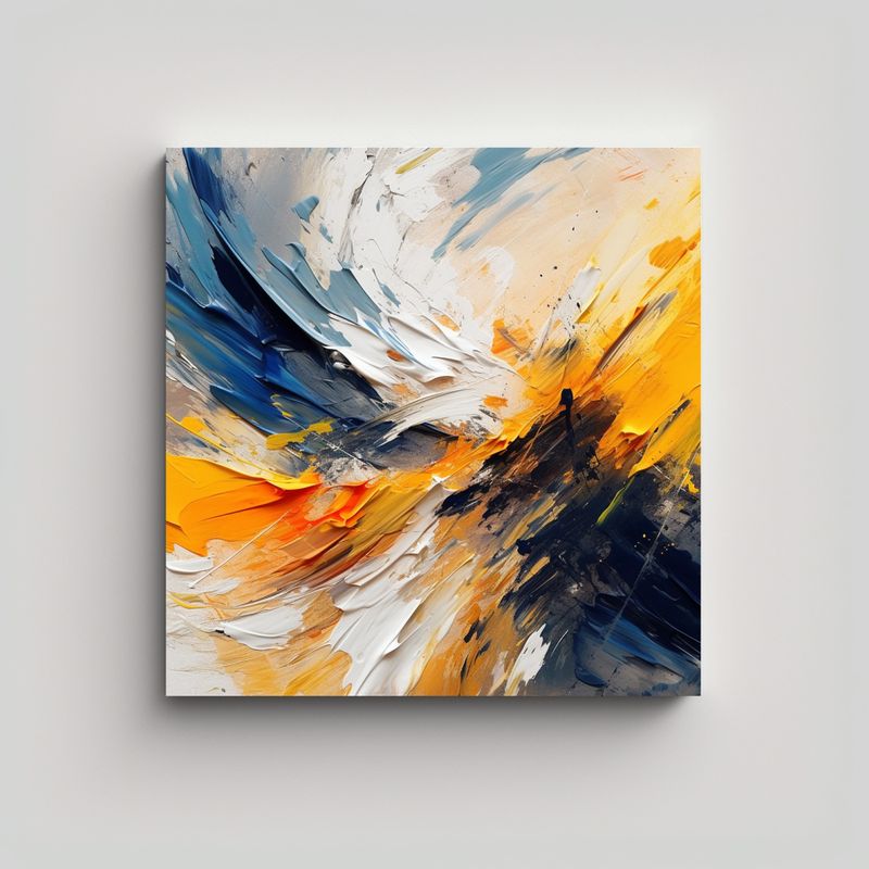 GENERICO - Pinturas Decorativas Abstractas Con Gesto 60x60 Cm