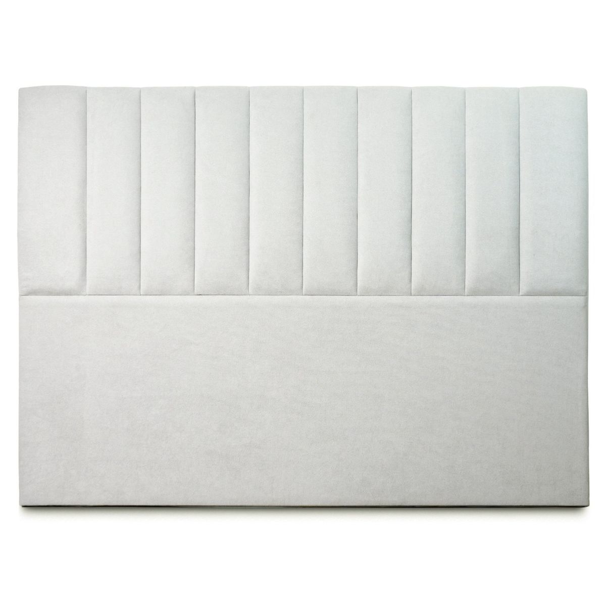 KABECEROS - RESPALDO TUBULAR - 1.5 PLAZAS - VELVET COLOR GRIS CLARO