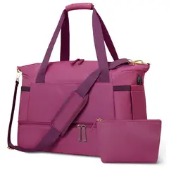 DANWEILE - Bolsa de gimnasio portátil para mujer - Rojo