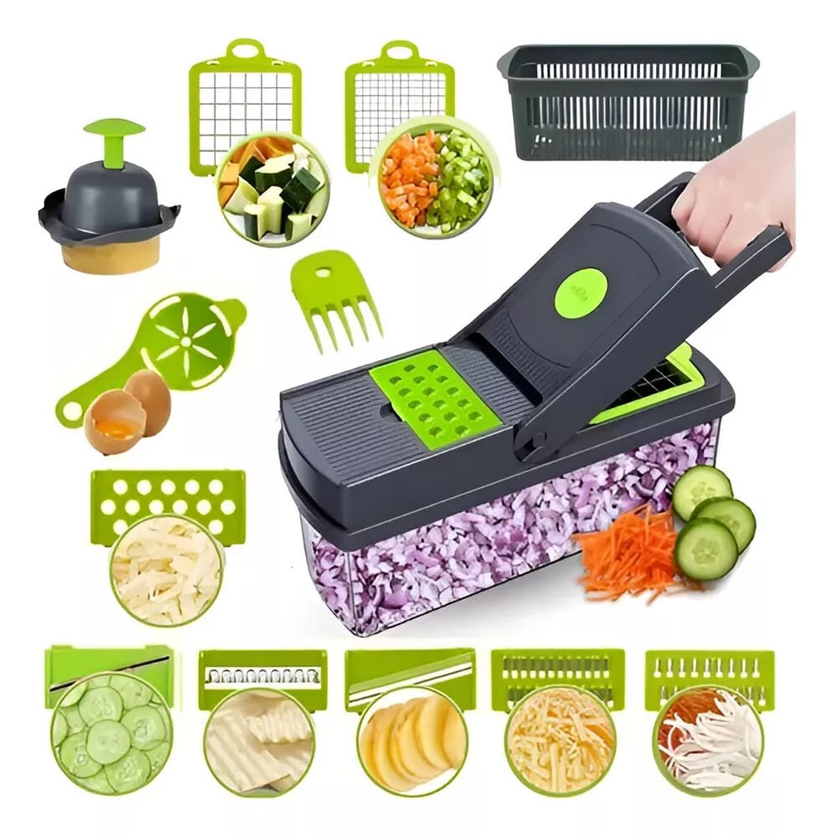 KUANGYE - Ralladores Verdura Fruta Picador Cortador Cocina