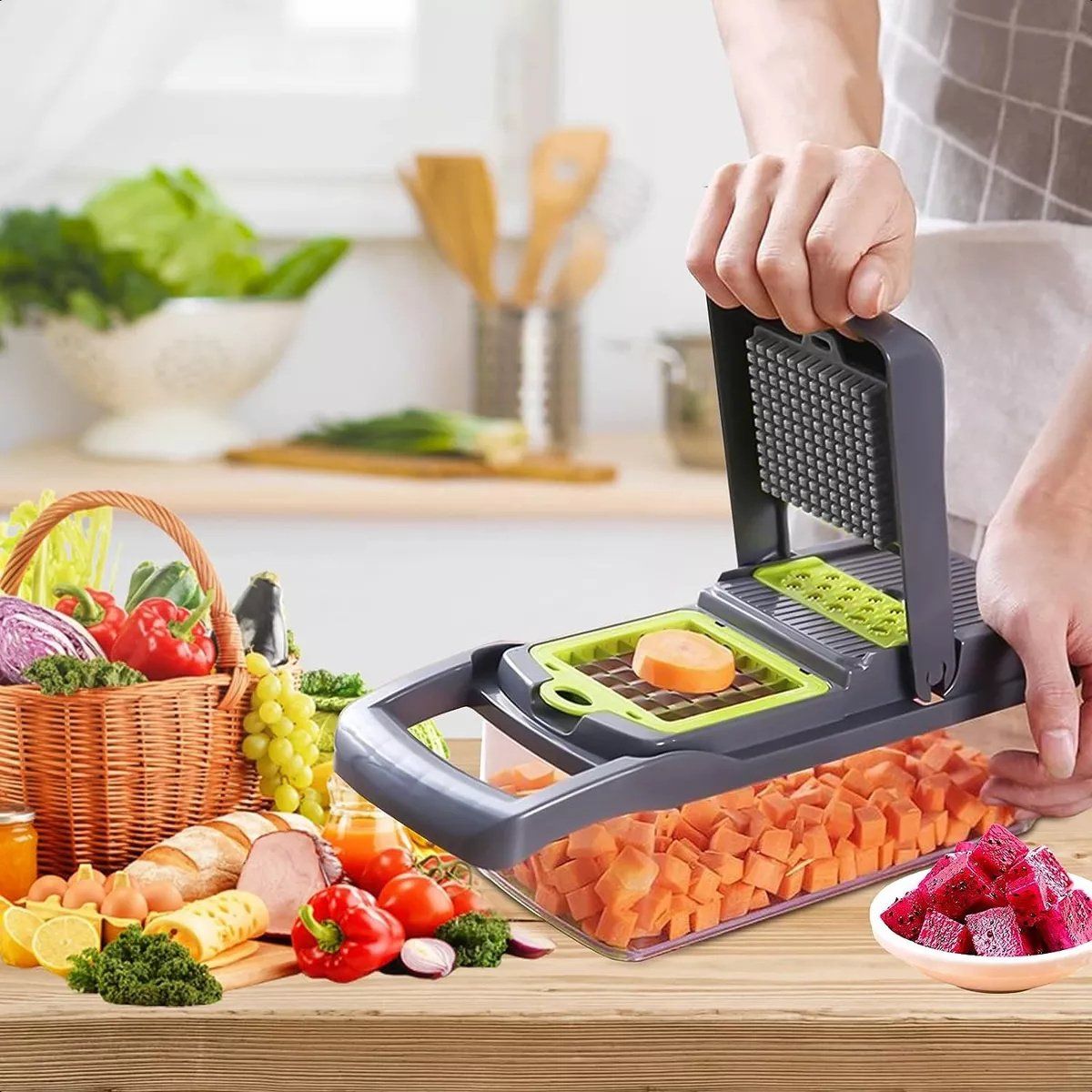 KUANGYE - Ralladores Verdura Fruta Picador Cortador Cocina