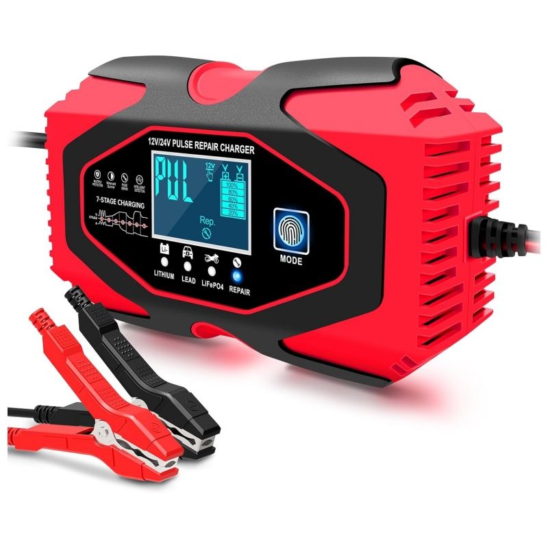 VERCI - Cargador De Batería Inteligente Y Rápido 12v 6a 24v
