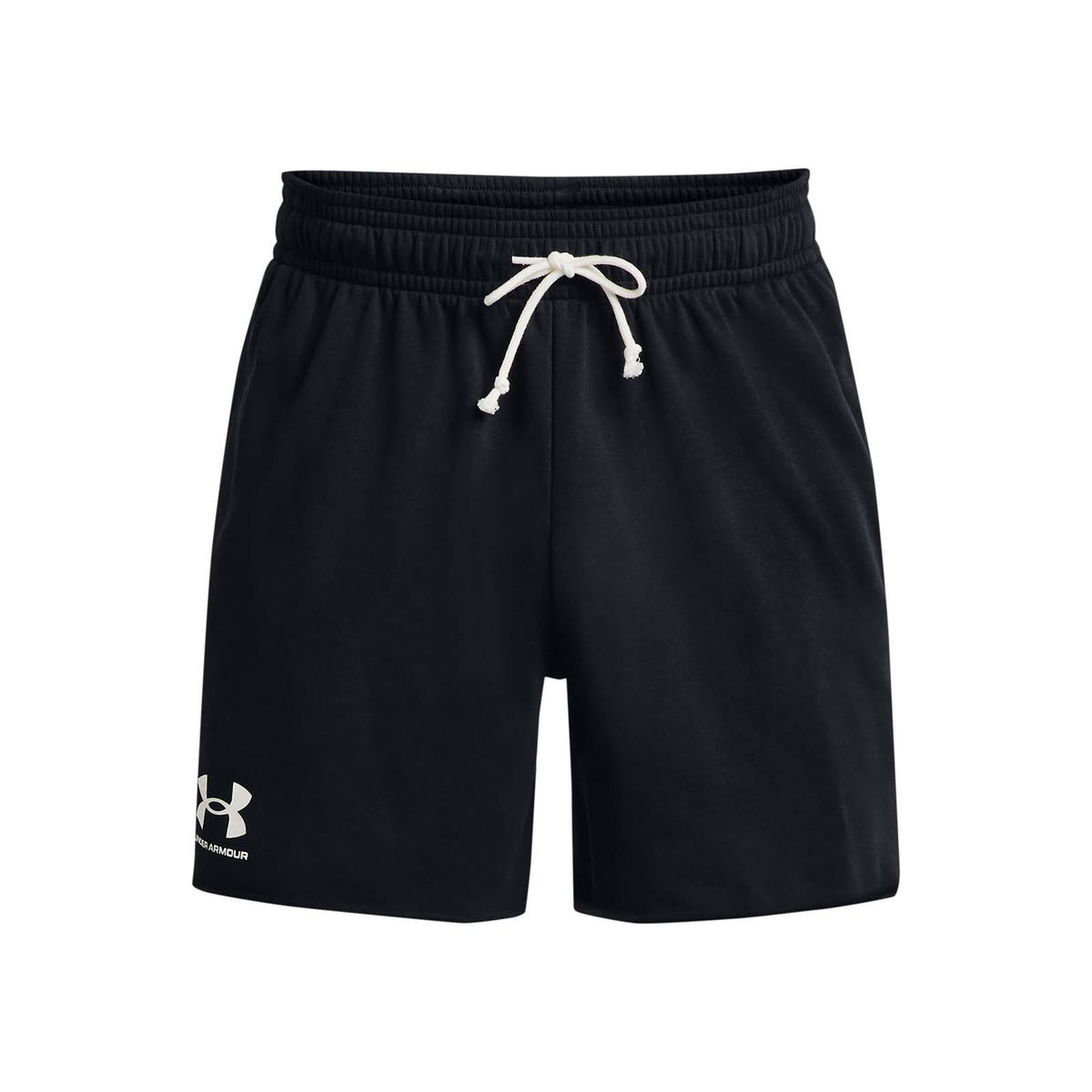 UNDER ARMOUR - Short Lifestyle para hombre Rival Terry de 6" negro UNDER ARMOUR