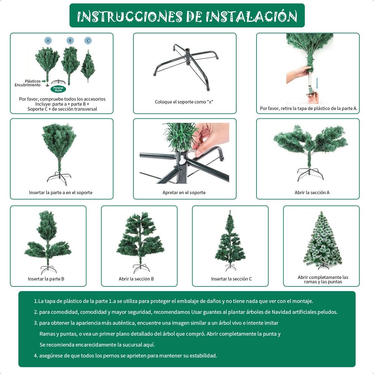 SUPERCENTER - Decoración Navideña Árbol De Navidad De Pascua 210CM