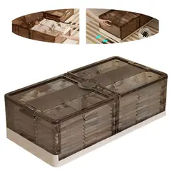 EVERSO - Caja Organizadora De Para Bajo Cama Con Ruedas Multiuso 100x50x15 cm