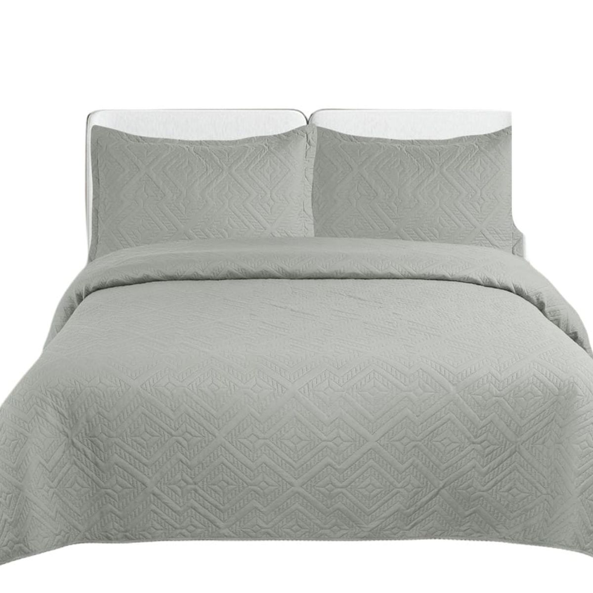 GENERICO - Quilt de Verano 2 plazas. Color Gris Claro