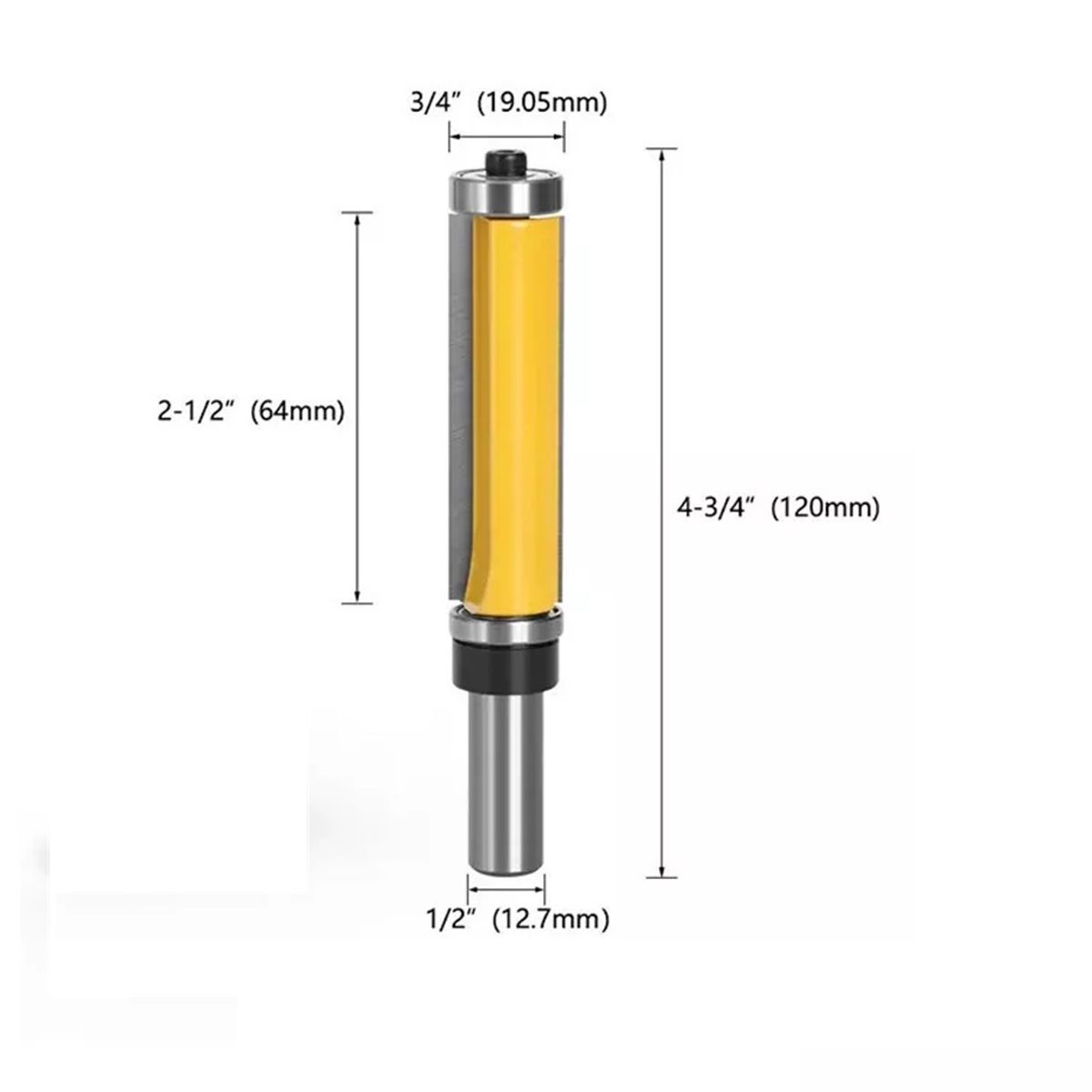 GENERICO - FRESA MADERA COPIADORA TOMA ½ X 63 MM DOBLE RODAMIENTO