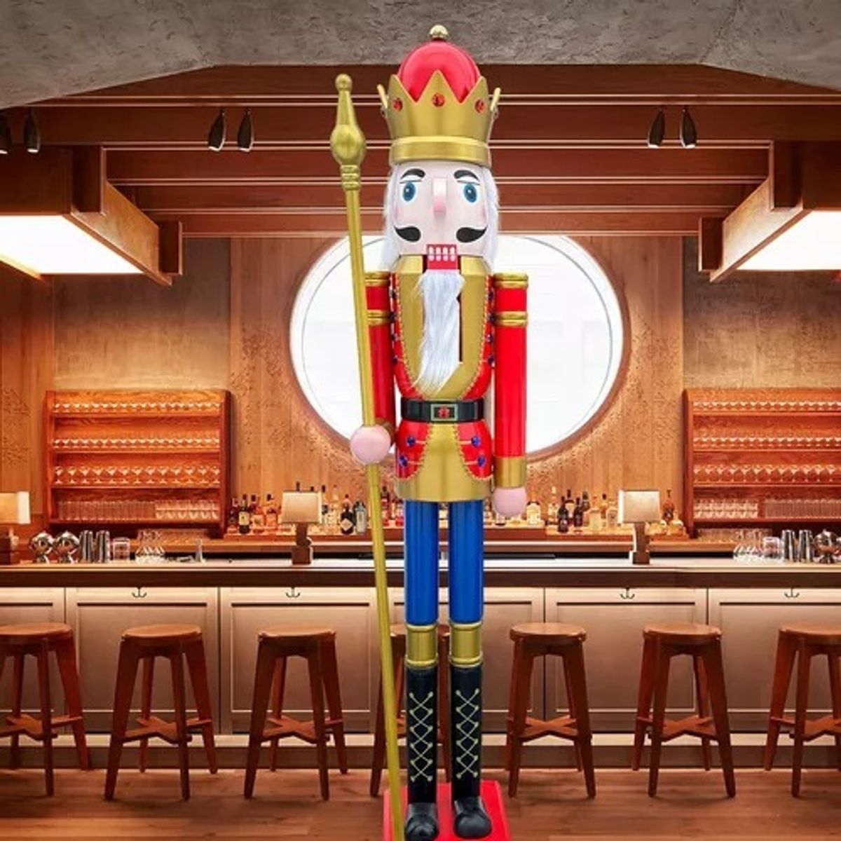 GENERICO - cascanueces madera gigante soldado 160cm