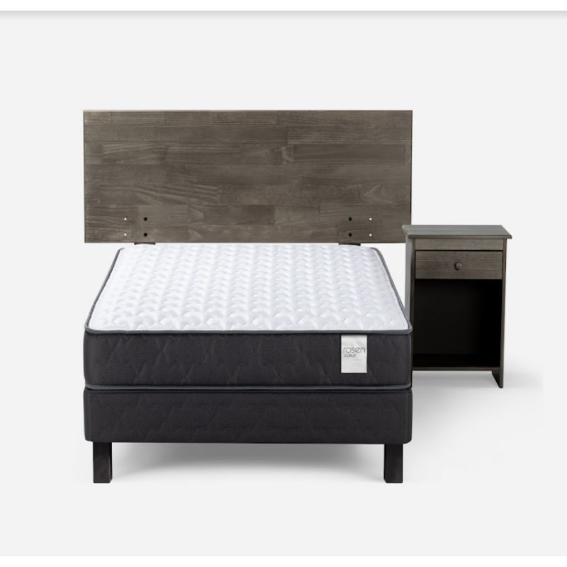 ROSEN - Cama Europea Wave 1,5 Plazas 105x190cm+Muebles Tabor Grafito