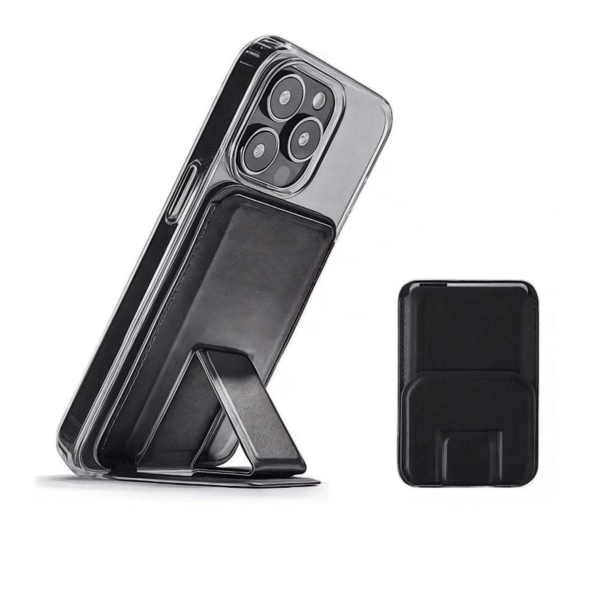 GAOR - Soporte Magnético tarjetero Stand Magsafe para iPhone 16 15 14 - Negro