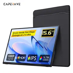 CAPERAVE - Monitor Portátil 15.6 1080p FHD - Para PC o consola de juegos
