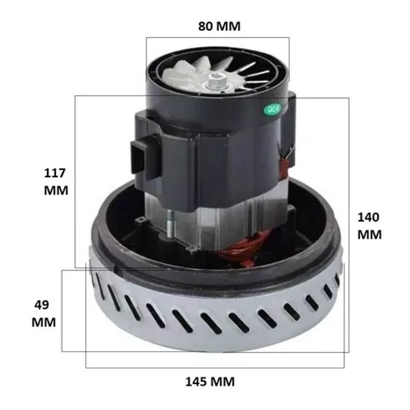 GENERICO - Motor Aspiradora Polvo agua 1200w