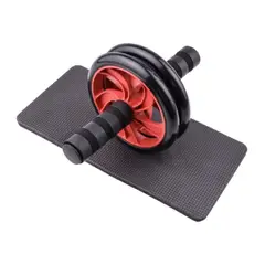 GENERICO - Rueda abdominal doble Rodillo + alfombra silencioso