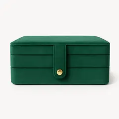 SILENE - Joyero organizador terciopelo verde