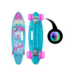 GENERICO - Skate Penny Cruiser Patineta Unicornio Green Ruedas Led