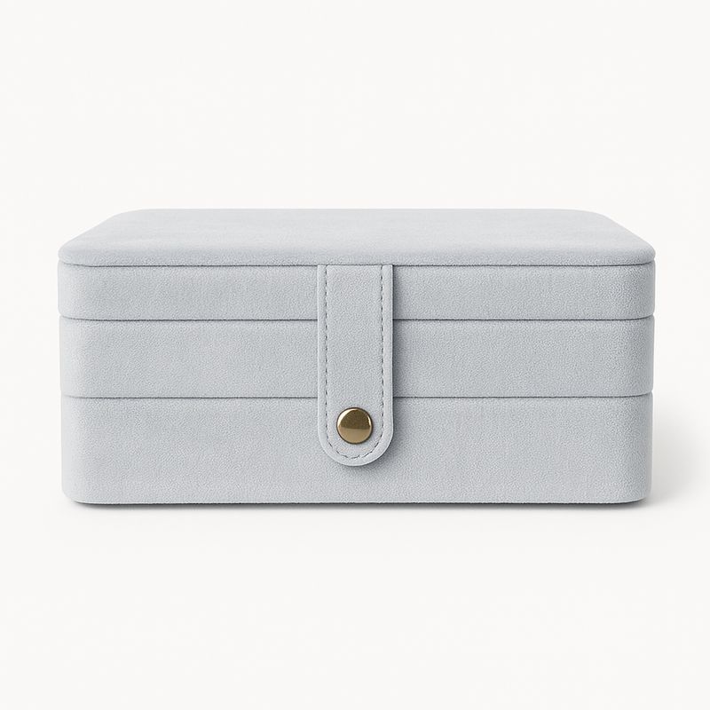 SILENE - Joyero organizador terciopelo celeste