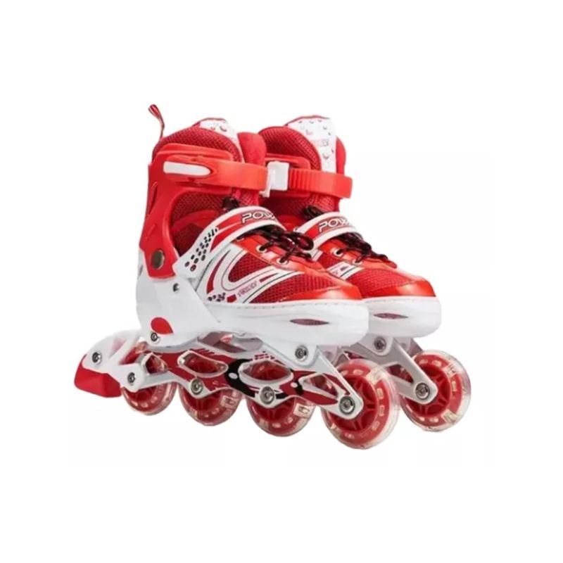 GENERICO - Patines De Linea Para Niño Niña Rojo M