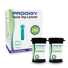PRODIGY - 100 Tiras Reactivas + 100 Lancetas