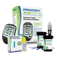 PRODIGY - Glucometro con 110 Tiras Reactivas y 110 Lancetas