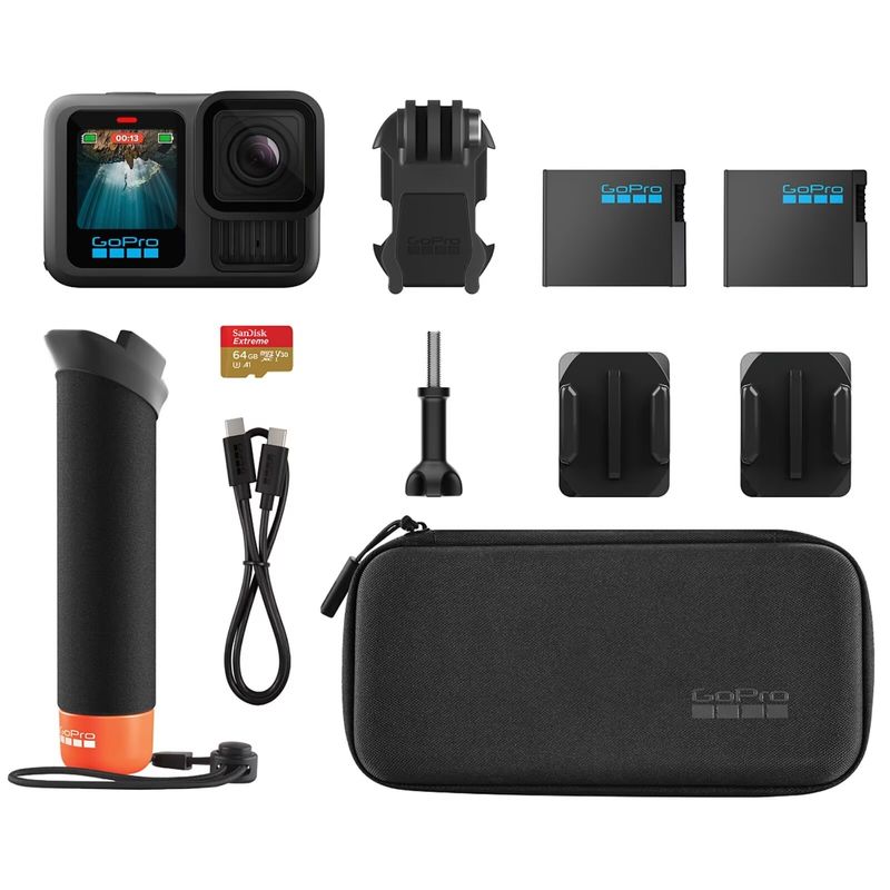 GOPRO - Cámara deportiva GoPro HERO13 Black Kit de accesorios