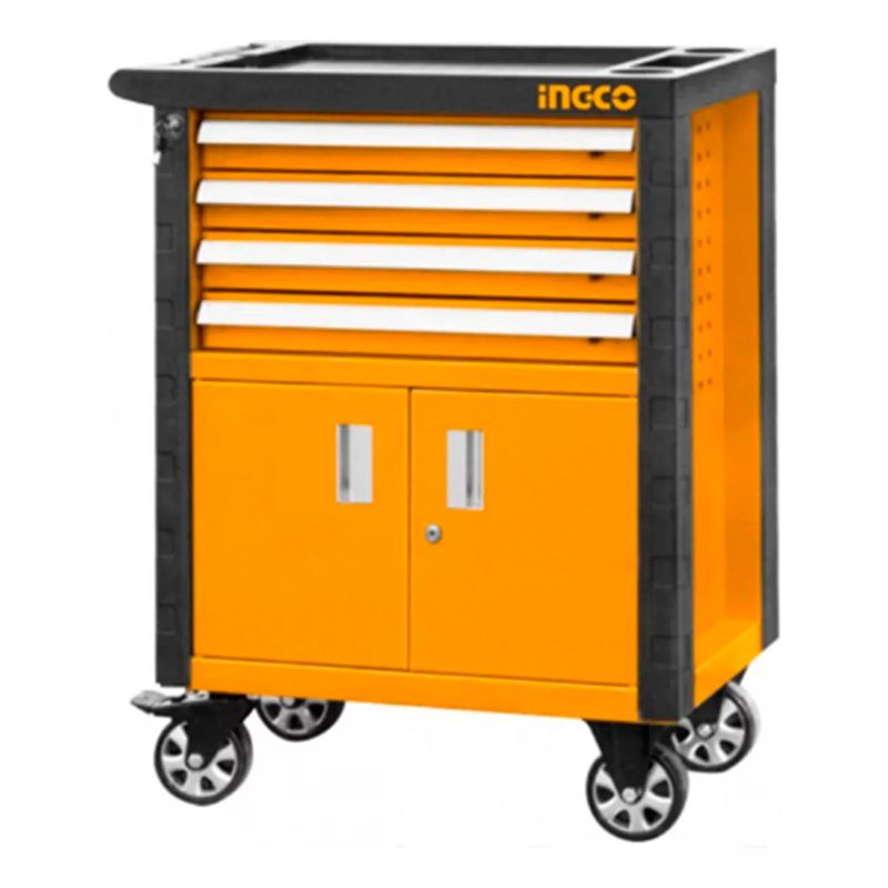 INGCO - Carro Caja Gabinete Metalico P Herramientas 4 Cajones Ingco