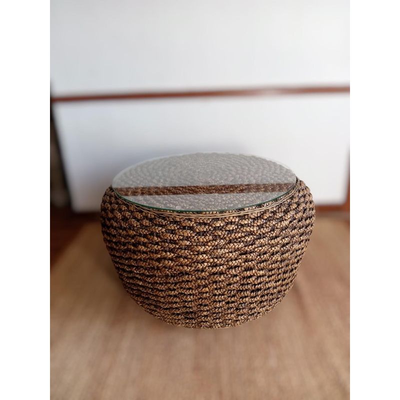 GENERICO - Mesa de Centro Circular Rattan Natural Bali